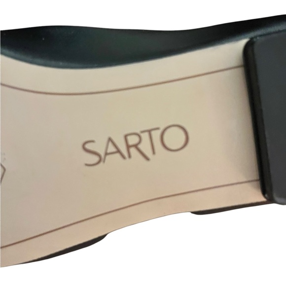 FRANCO SARTO TRACY FLATS SIZE 8.5 SQUARE TOE w/ FLAP DETAIL SLIP-ONS - Picture 5 of 7